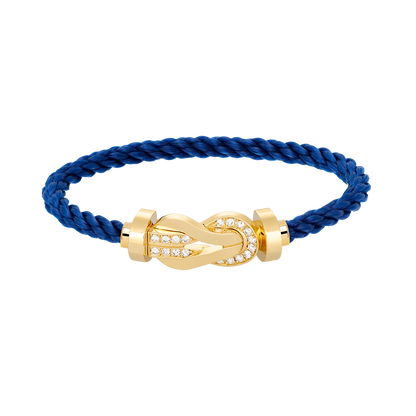 [LUCKY LOVE]CHANCE LARGE 8 FIGURE BUCKLE HALF DIAMOND BRACELET GOLD