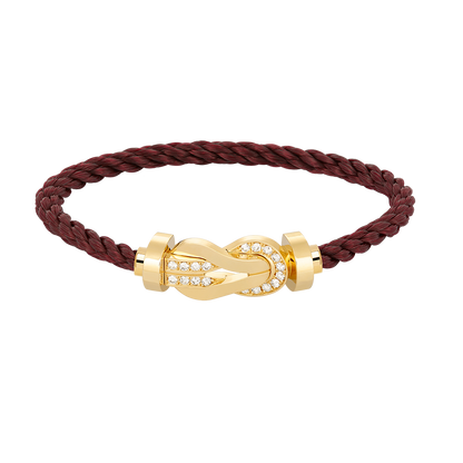 [LUCKY LOVE]CHANCE LARGE 8 FIGURE BUCKLE HALF DIAMOND BRACELET GOLD