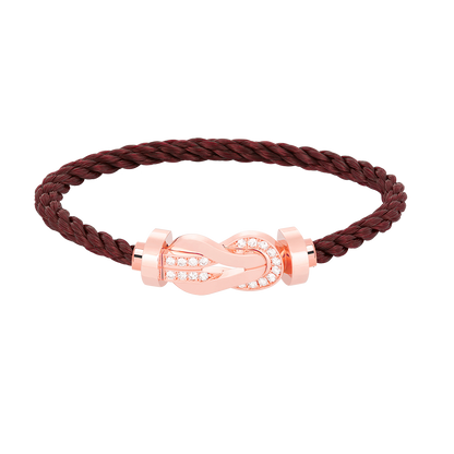 [LUCKY LOVE]CHANCE LARGE 8 FIGURE BUCKLE HALF DIAMOND BRACELET ROSE GOLD