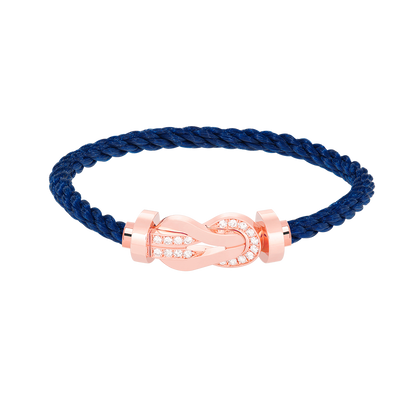 [LUCKY LOVE]CHANCE LARGE 8 FIGURE BUCKLE HALF DIAMOND BRACELET ROSE GOLD