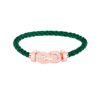 [LUCKY LOVE]CHANCE LARGE 8 FIGURE BUCKLE HALF DIAMOND BRACELET ROSE GOLD