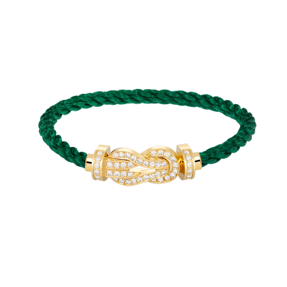 [LUCKY LOVE]CHANCE LARGE 8 FIGURE BUCKLE FULLDIAMOND BRACELET GOLD