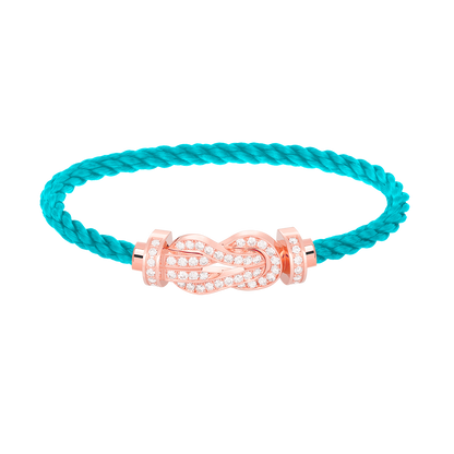 [LUCKY LOVE]CHANCE LARGE 8 FIGURE BUCKLE FULL DIAMOND BRACELET ROSE GOLD