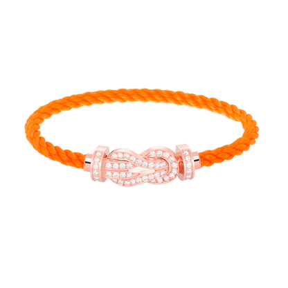 [LUCKY LOVE]CHANCE LARGE 8 FIGURE BUCKLE FULL DIAMOND BRACELET ROSE GOLD
