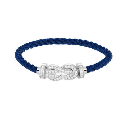 [LUCKY LOVE]CHANCE LARGE 8 FIGURE BUCKLE FULL DIAMOND BRACELET SILVER
