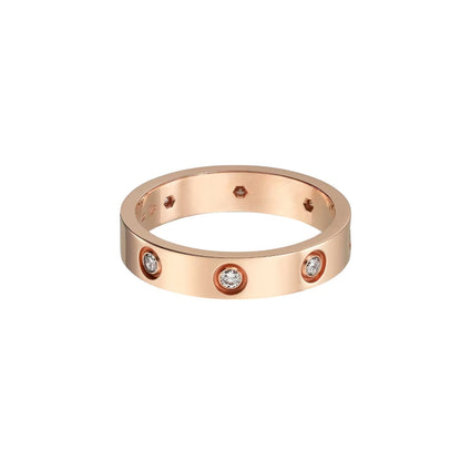 [LUCKY LOVE]LOVE 4MM 8 DIAMOND RING
