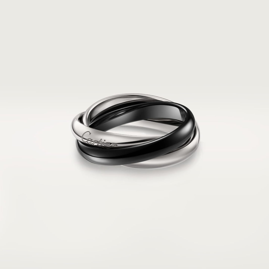 [LUCKY LOVE]TRINITY 3.2MM RING BLACK CERAMIC