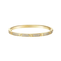 [LoveLucky] JUSTE Diamond & LOVE Diamond-Paved Bracelet Stack Set