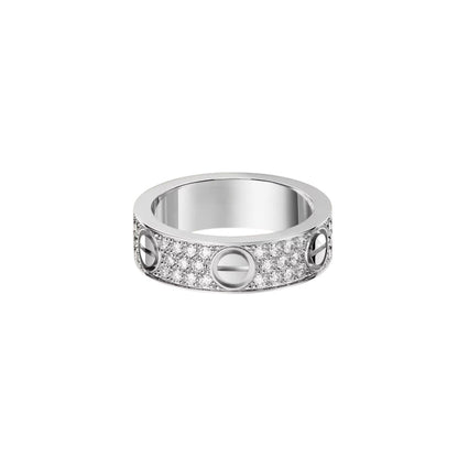 [LUCKY LOVE]LOVE RING 5.5MM DIAMONDS PAVED