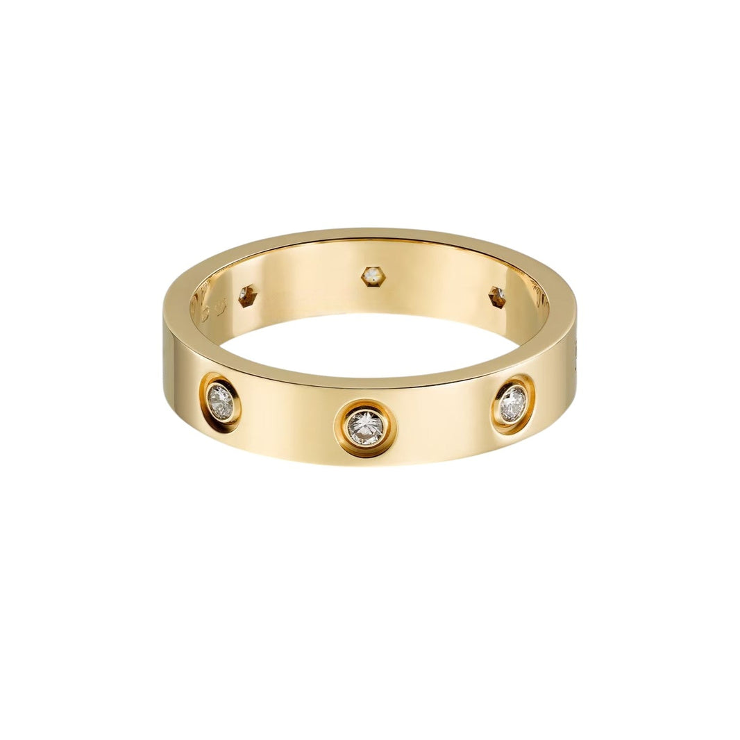 [LUCKY LOVE]LOVE 4MM 8 DIAMOND RING