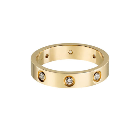[LUCKY LOVE]LOVE 4MM 8 DIAMOND RING