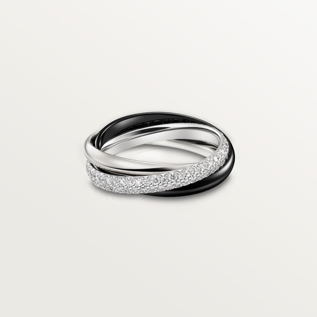 [LUCKY LOVE]TRINITY 3.2MM RING BLACK CERAMIC