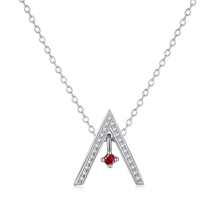 [LUCKY LOVE]Sparkling "A" Shape Necklace