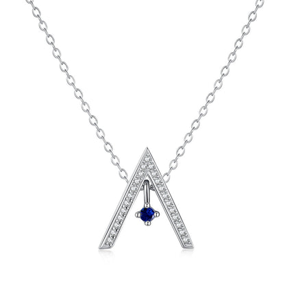 [LUCKY LOVE]Sparkling "A" Shape Necklace