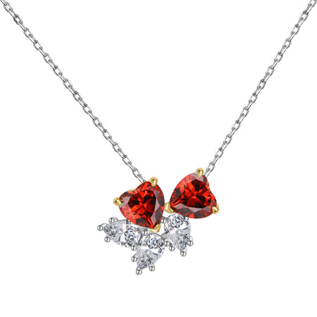 [LUCKY LOVE]Dainty Red Heart Necklace