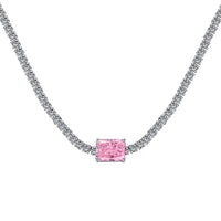 [LUCKY LOVE]2.0 carat Ornate Emerald Cut Necklace