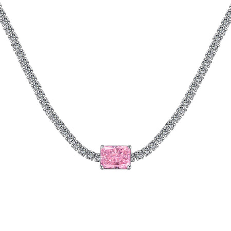 [LUCKY LOVE]2.0 carat Ornate Emerald Cut Necklace