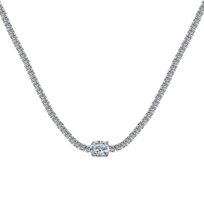 [LUCKY LOVE]1.0 Carat Shining Oval Cut Necklace