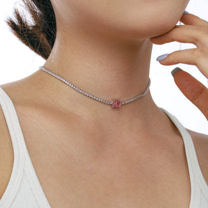 [LUCKY LOVE]2.0 carat Ornate Emerald Cut Necklace