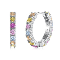 [LUCKY LOVE]Radiant Colorful Round Cut Earrings
