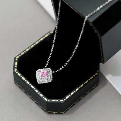 [LUCKY LOVE]Sparkling Asscher Cut Necklace