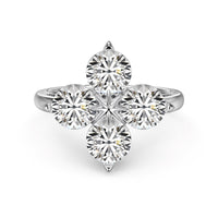 [LUCKY LOVE]Four-Leaf Clover Eight-Pointed Star Ring