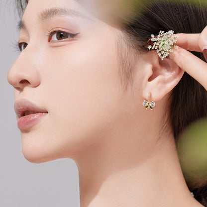 [LUCKY LOVE]Exquisite Earrings With Heart-Shaped Bow Design