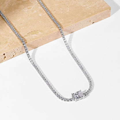 [LUCKY LOVE]2.0 carat Ornate Emerald Cut Necklace