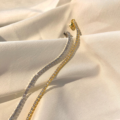 [LUCKY LOVE]Radiant Shinning Princess Cut Tennis Bracelet