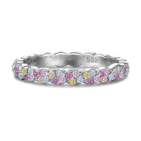 [LUCKY LOVE]Dainty Ebullient Round Cut Daily Ring