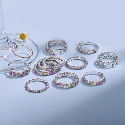 [LUCKY LOVE]Radiant Sparkling Round Cut Daily Ring