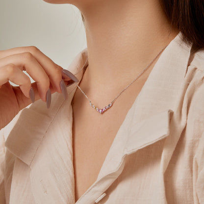 [LUCKY LOVE]Dazzling Rainbow Necklace