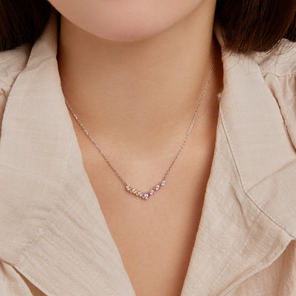 [LUCKY LOVE]Dazzling Rainbow Necklace