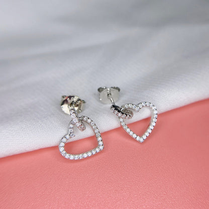 [LUCKY LOVE]Dainty Heart Shape Earrings