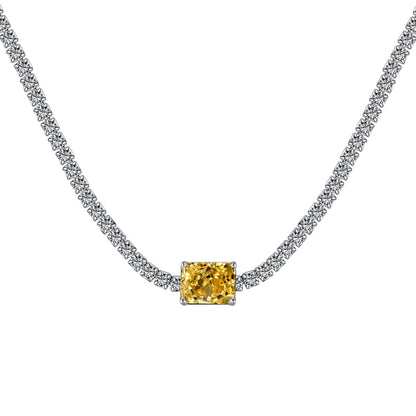 [LUCKY LOVE]2.0 carat Ornate Emerald Cut Necklace