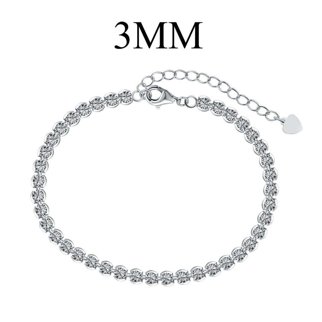 [LUCKY LOVE]Ornate  Sparkling Round Cut Daily Bracelet