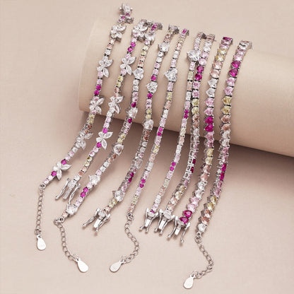 [LUCKY LOVE]Ornate Colorful Butterfly Shape Round Cut Daily Bracelet