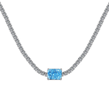 [LUCKY LOVE]2.0 carat Ornate Emerald Cut Necklace