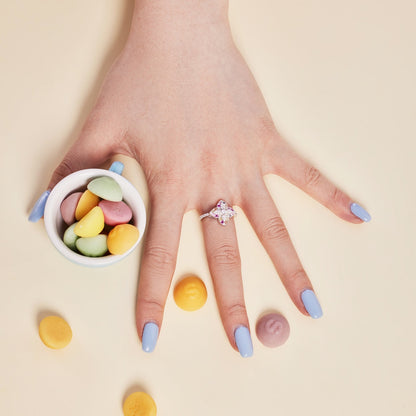[LUCKY LOVE]Luxurious Colorful Flower Shape Banquet Ring