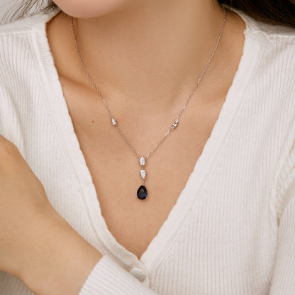 [LUCKY LOVE]Dazzling Pear Cut Necklace