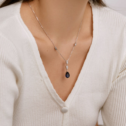 [LUCKY LOVE]Dazzling Pear Cut Necklace
