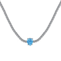 [LUCKY LOVE]1.0 carat Unique Pear Cut Tennis Necklace