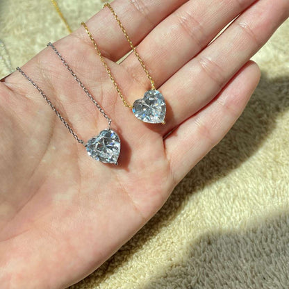 [LUCKY LOVE]6.0 carat Radiant Heart Shape Necklace