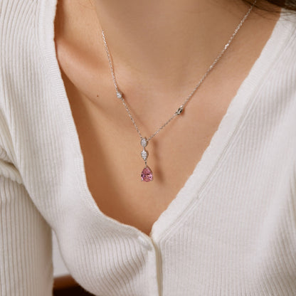 [LUCKY LOVE]Dazzling Pear Cut Necklace