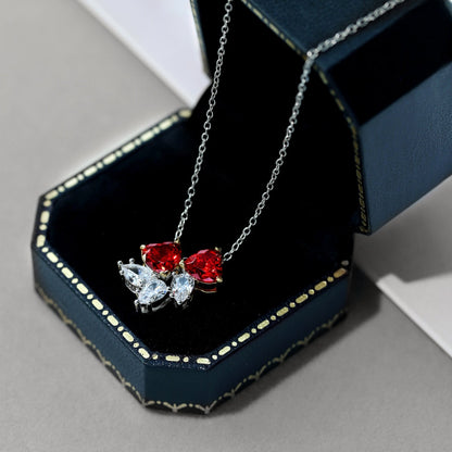 [LUCKY LOVE]Dainty Red Heart Necklace