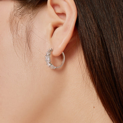 [LUCKY LOVE]Dazzling Colorful Emerald Cut Daily Earrings