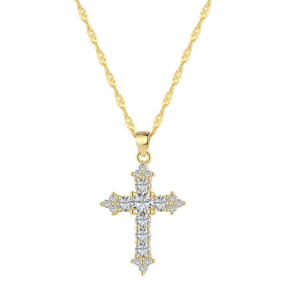 [LUCKY LOVE]Delicate Cross Shape Necklace