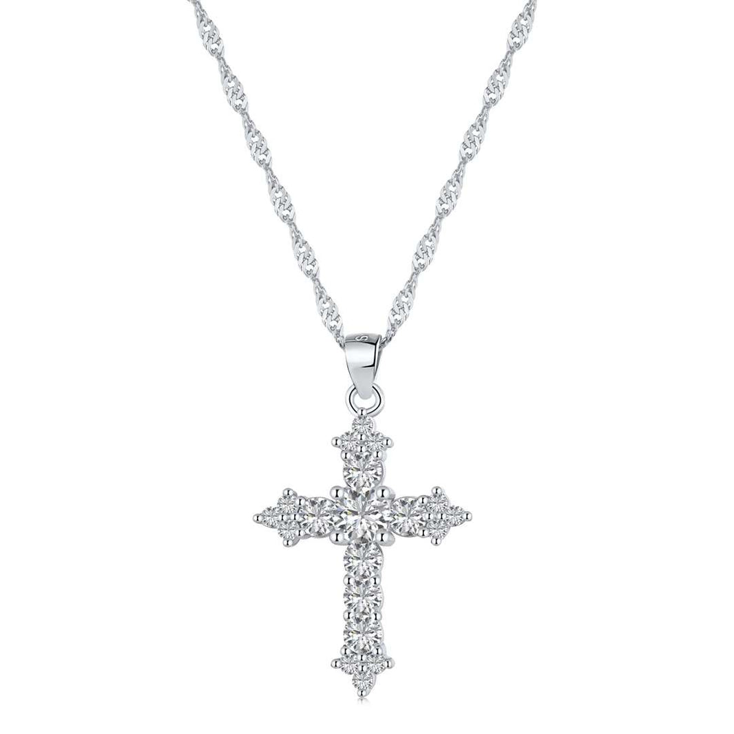 [LUCKY LOVE]Delicate Cross Shape Necklace