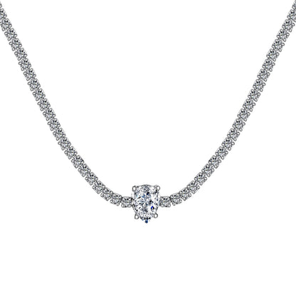 [LUCKY LOVE]1.0 carat Unique Pear Cut Tennis Necklace