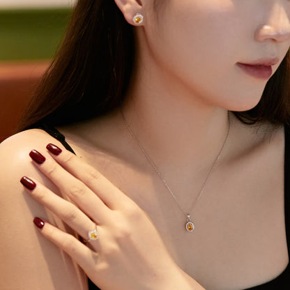 [LUCKY LOVE]Delicate Radiant Oval Cut Daily Earrings